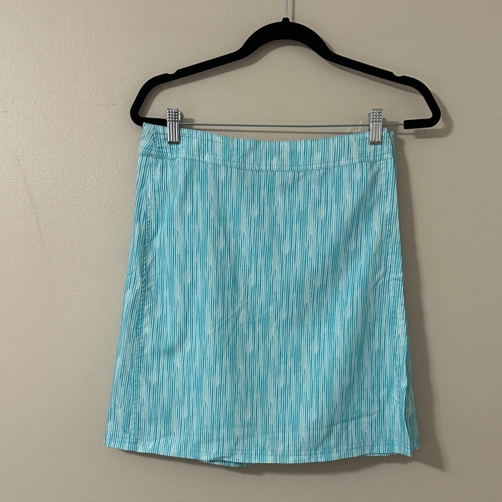 Ripskirt Hawaii Watercolor Aqua Mini Stripes Skirt Sz Small (4-6) Resortwear